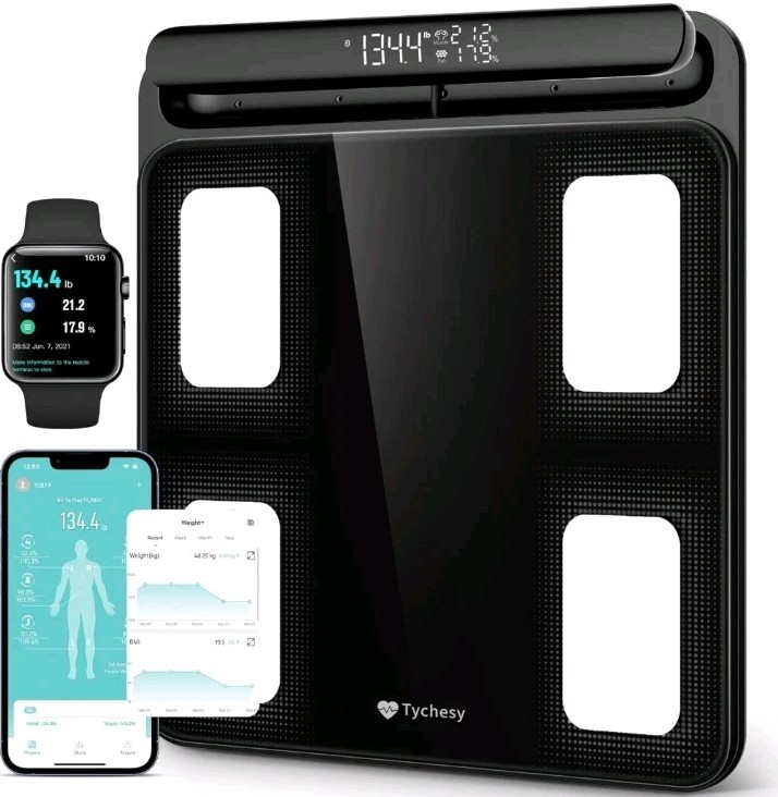 Smart Body Composition Scale - 8-Electrode Analyzer with Bluetooth Sync