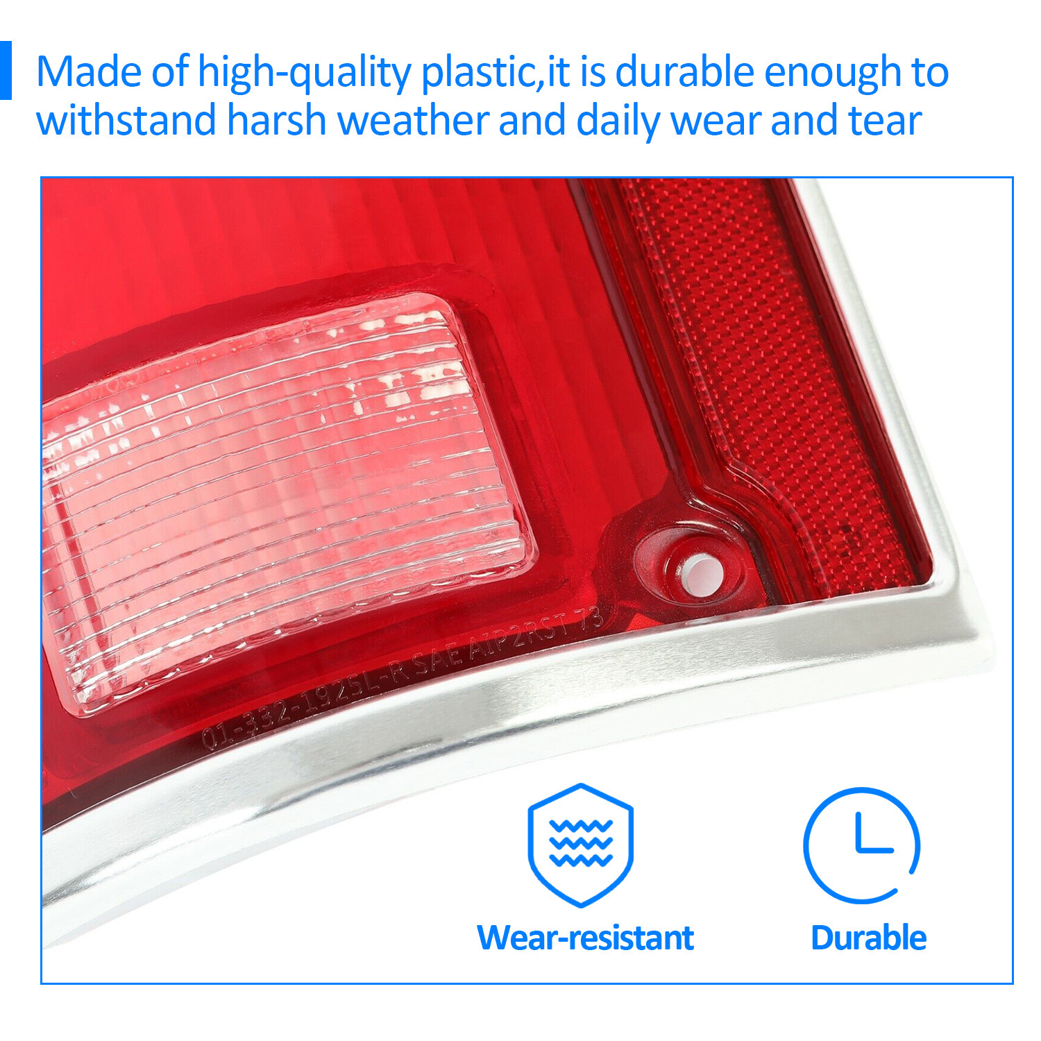 Tail Lights Taillamps w/chrome Bezel Pair For 73-91 Chevrolet C10 K10 GMC Sierra