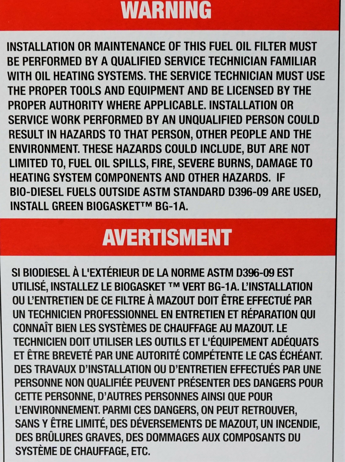 1A-25B General Wool Fuel Oil Filter and Housing 3/8" refill 1A-30, 88-CR, RF-1