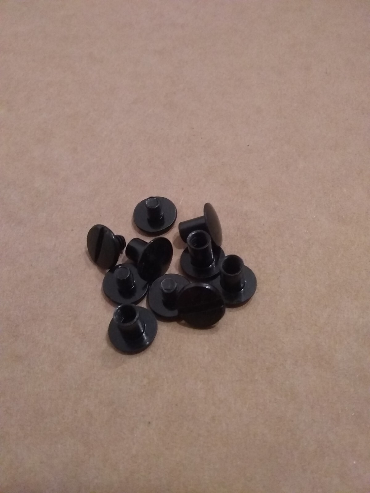 1/4"  Black / Steel Plain Head Chicago Screws (100 pack)