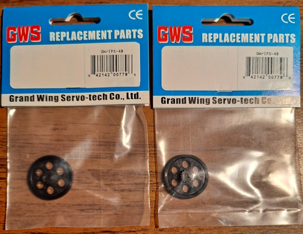 *TWO* GWS IPS-4B replacement 84T spur gear - new in package