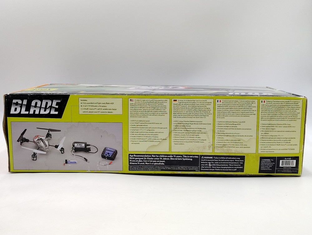 Blade mQX Ultra Micro Quad Copter BNF Bind & Fly RC Drone BLH7580 Untested READ