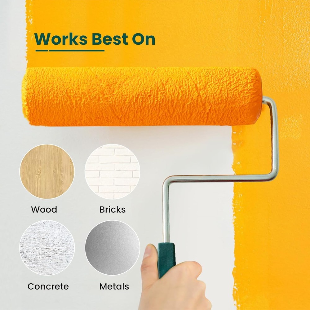 Mister Rui Paint Rollers, 5 Pack, 9 Inch Roller Covers, Microfiber...