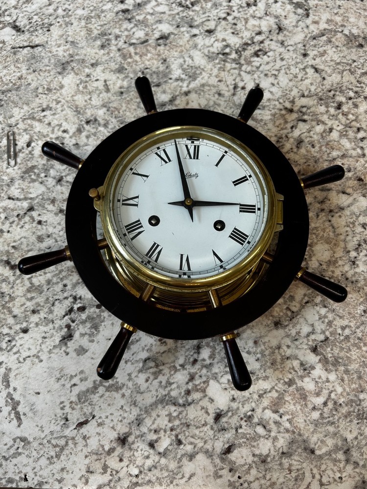Schatz Ship Clock Nautical Bell Ships Wheel Germany