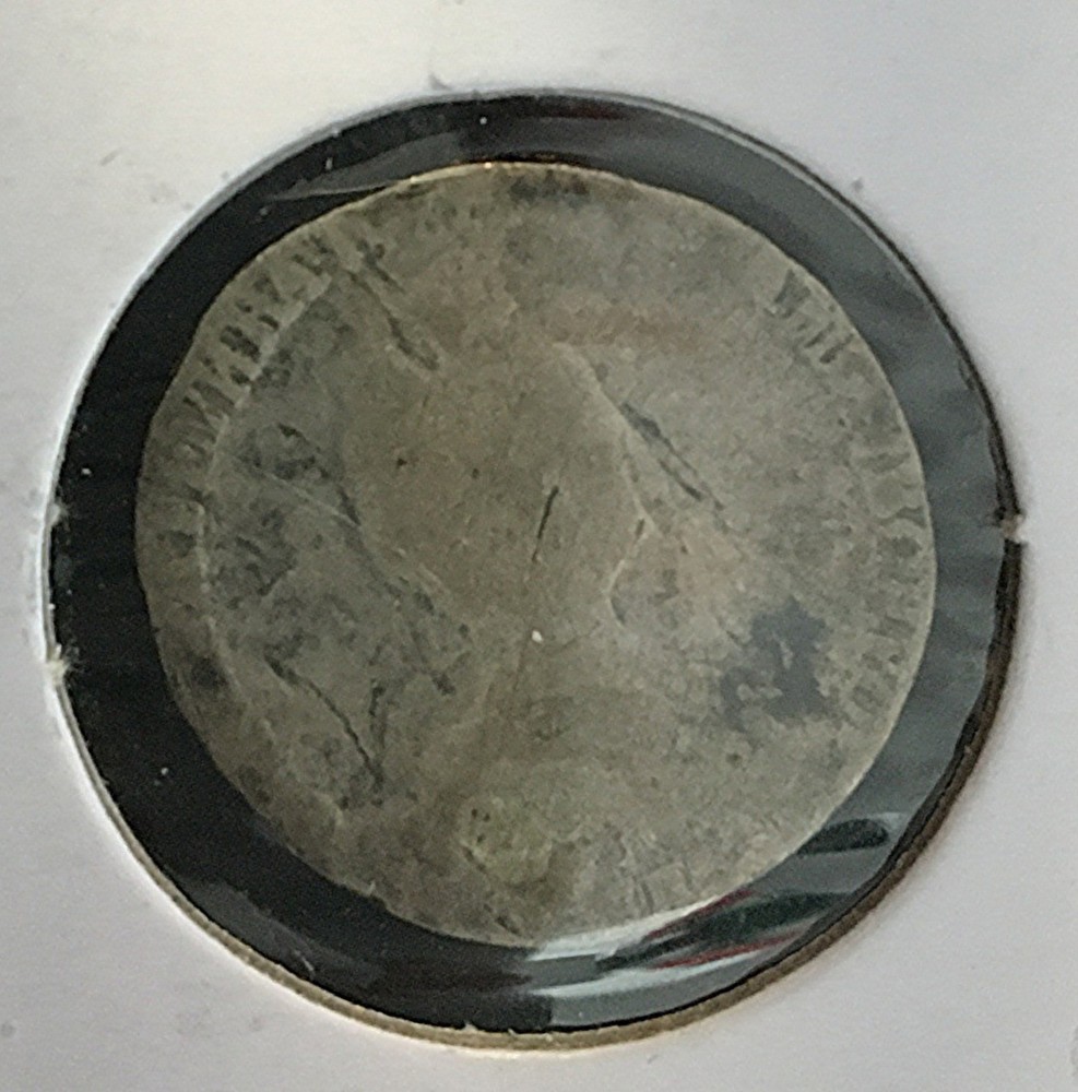 Russian 10 Kopeks Silver Coin From 1781 Circulated