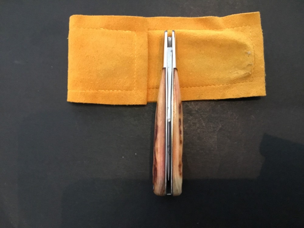 Custom Jerry Van Eizenga Nunica, MI STAG Handle Slipjoint Folder Folding Knife