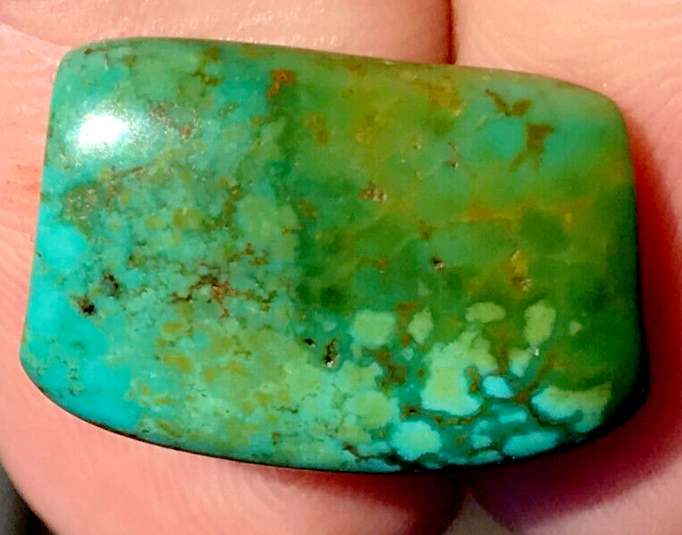 ANTIQUE RARE VERY OLD TIBETAN TURQUOISE BEAD - BEAUTIFUL WORN PATINA!