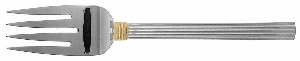 Towle Silver Intervale Gold  Cold Meat Serving Fork 735086
