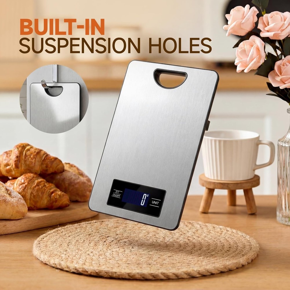 Food Scale Digital Food Scale Kitchen Scale W/ Hang Loop 11lb Precise Baking