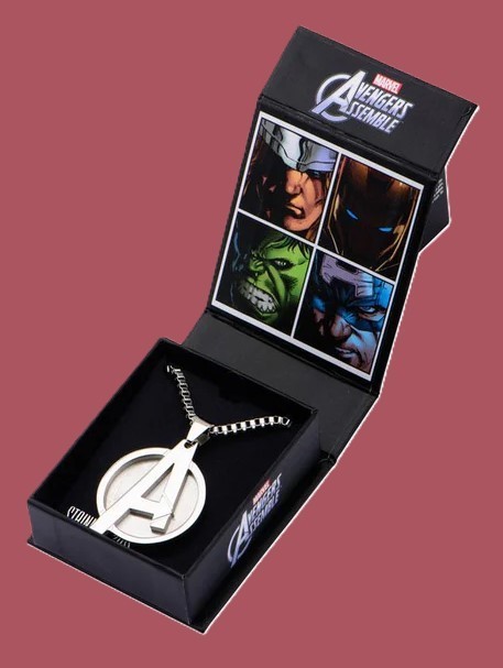 Marvel Avengers Logo Licensed Authentic Large Pendant with Chain