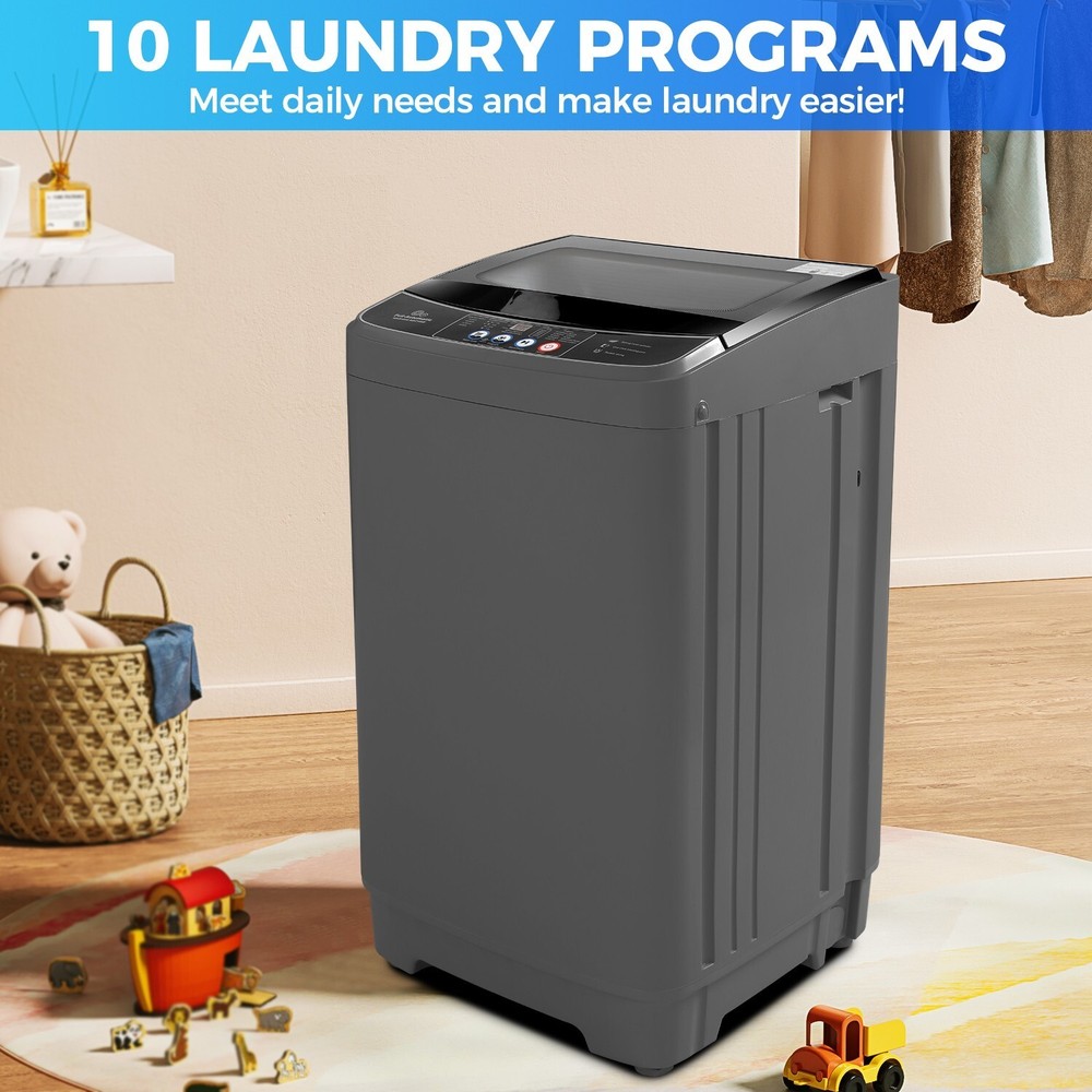 Portable Washing Machine 17.8lb Capacity Full-Automatic 2.4 Cu.ft Compact 108