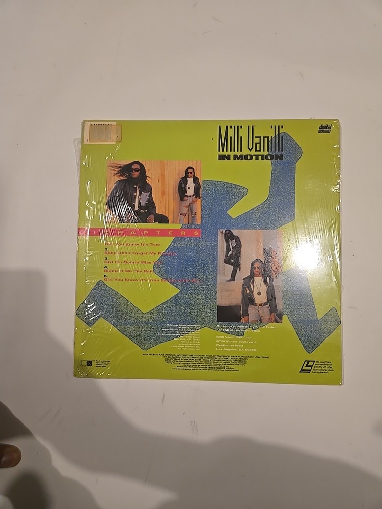 MILLI VANILLI IN MOTION 12” LASERDISC