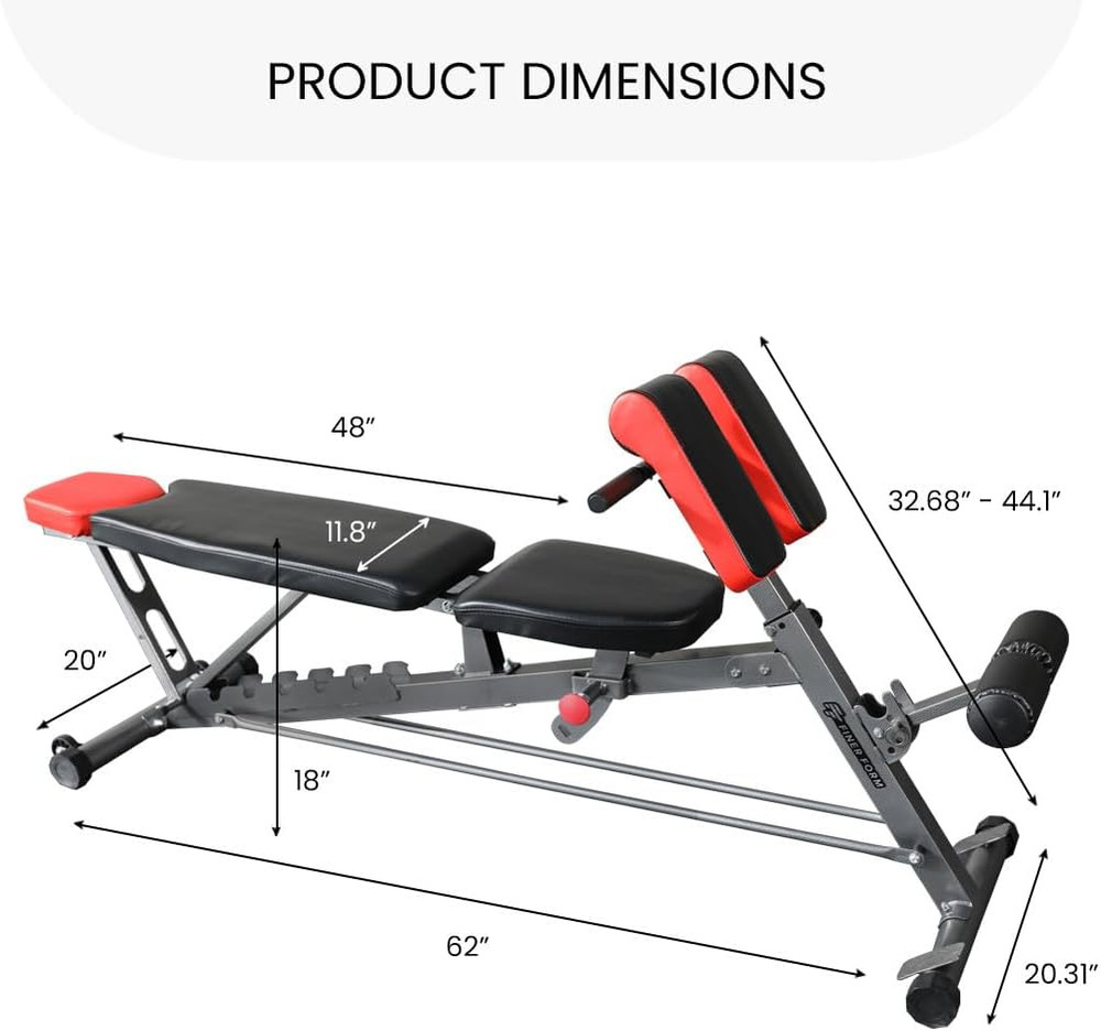 Multi-Functional FID Weight Bench for Full All-In-One Body Workout – Hyper Back