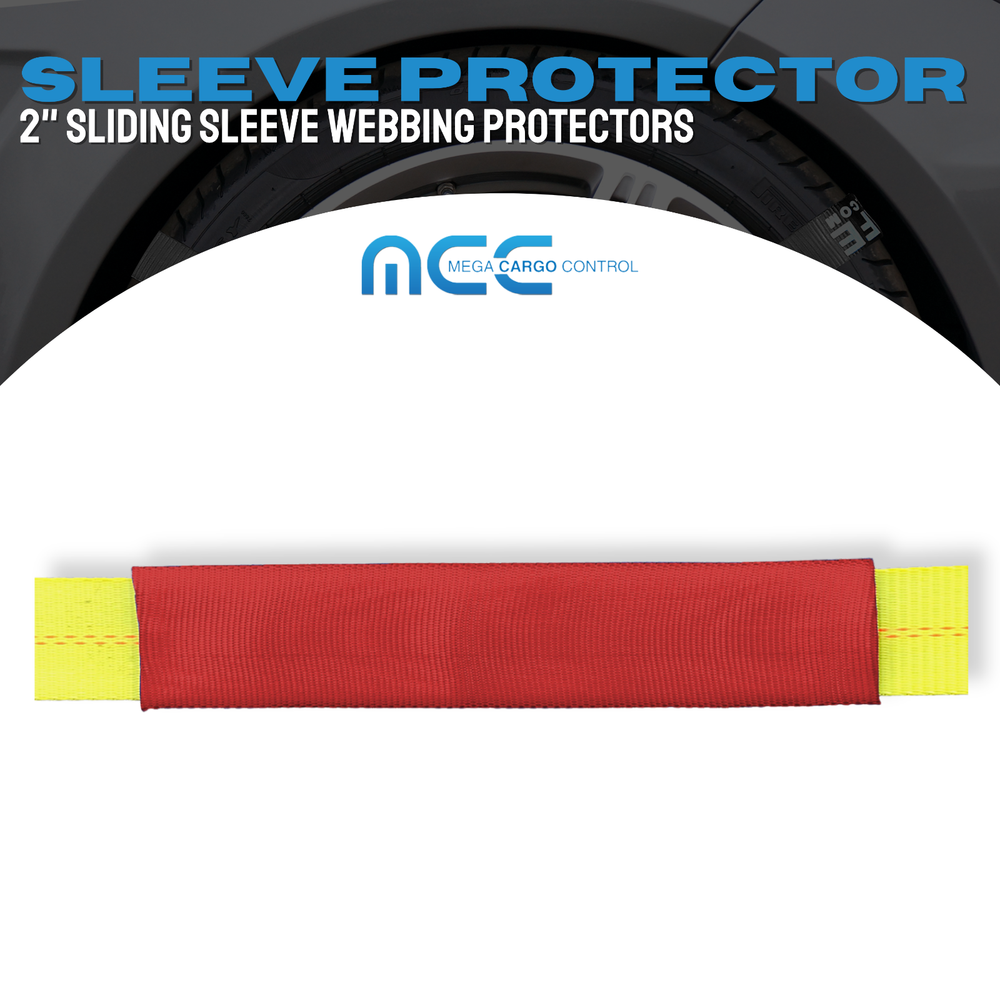 10 Pack 24" Sliding Sleeve Webbing Web Protector for 2" Ratchet Tie Down Strap