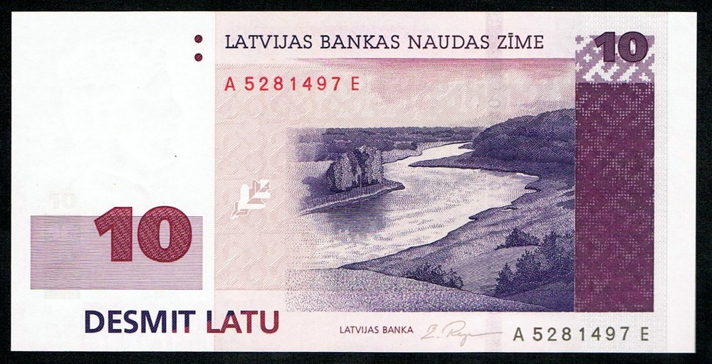 LATVIA - 10 LATI 2008 UNC P54