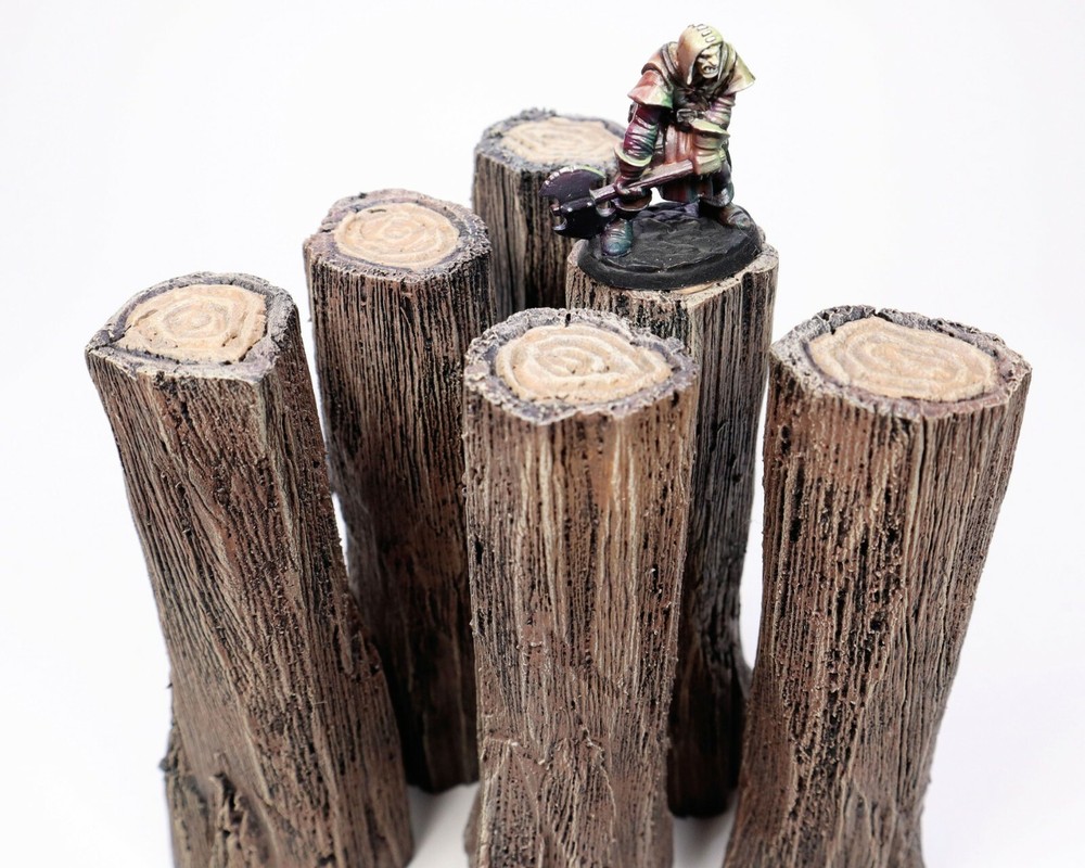 Modular Terrain Tree Trunks (Handmade for Dungeons & Dragons, Pathfinder RPG)
