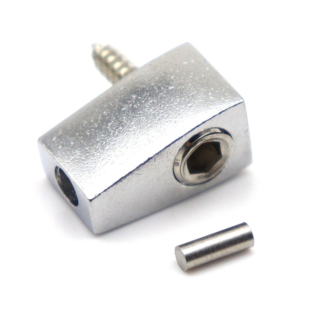 6 String Single String Bass Bridge Headless Individual Bridges and Nuts Silver