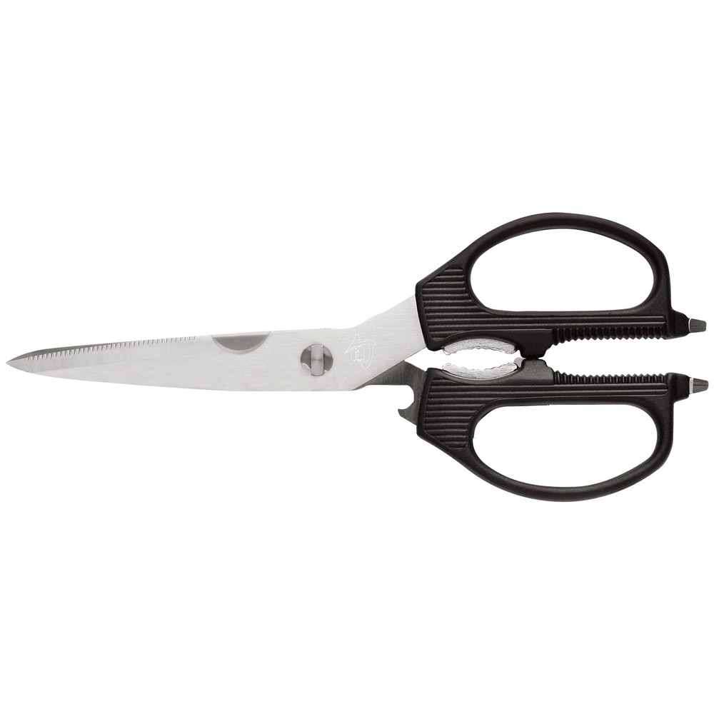 Shun Multi Purpose Kitchen Shears with Nutcracker Jar Opener and Screwdriver ...