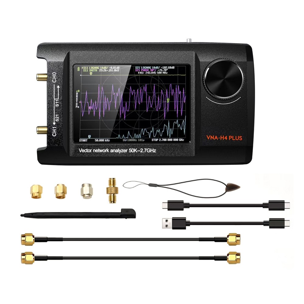 4Inch Upgraded NanoVNA Plus 50kHz-2.7GHz Handheld Vector Network Analyzer