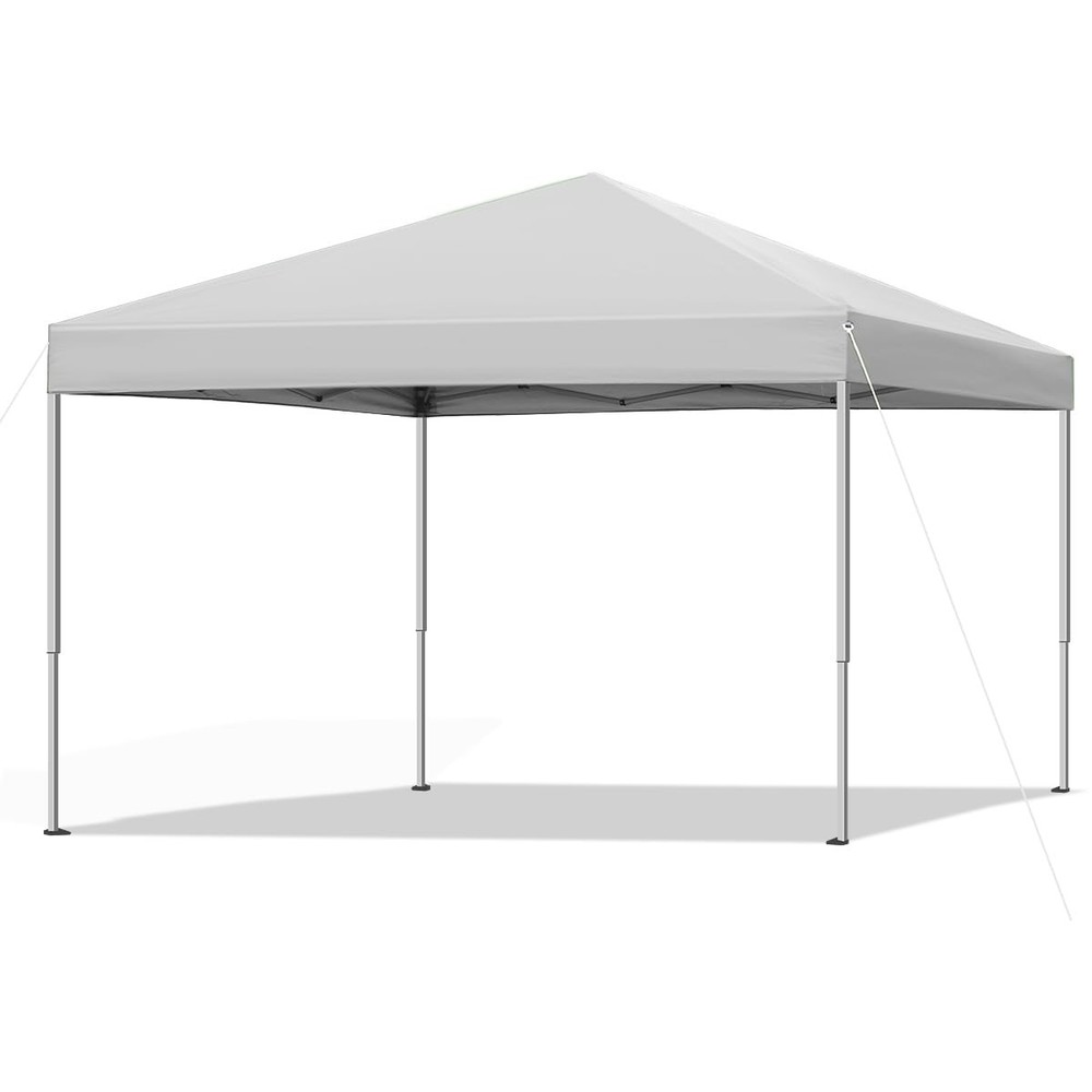 10x10 Durable Pop up Canopy Tent with Roller Bag，White