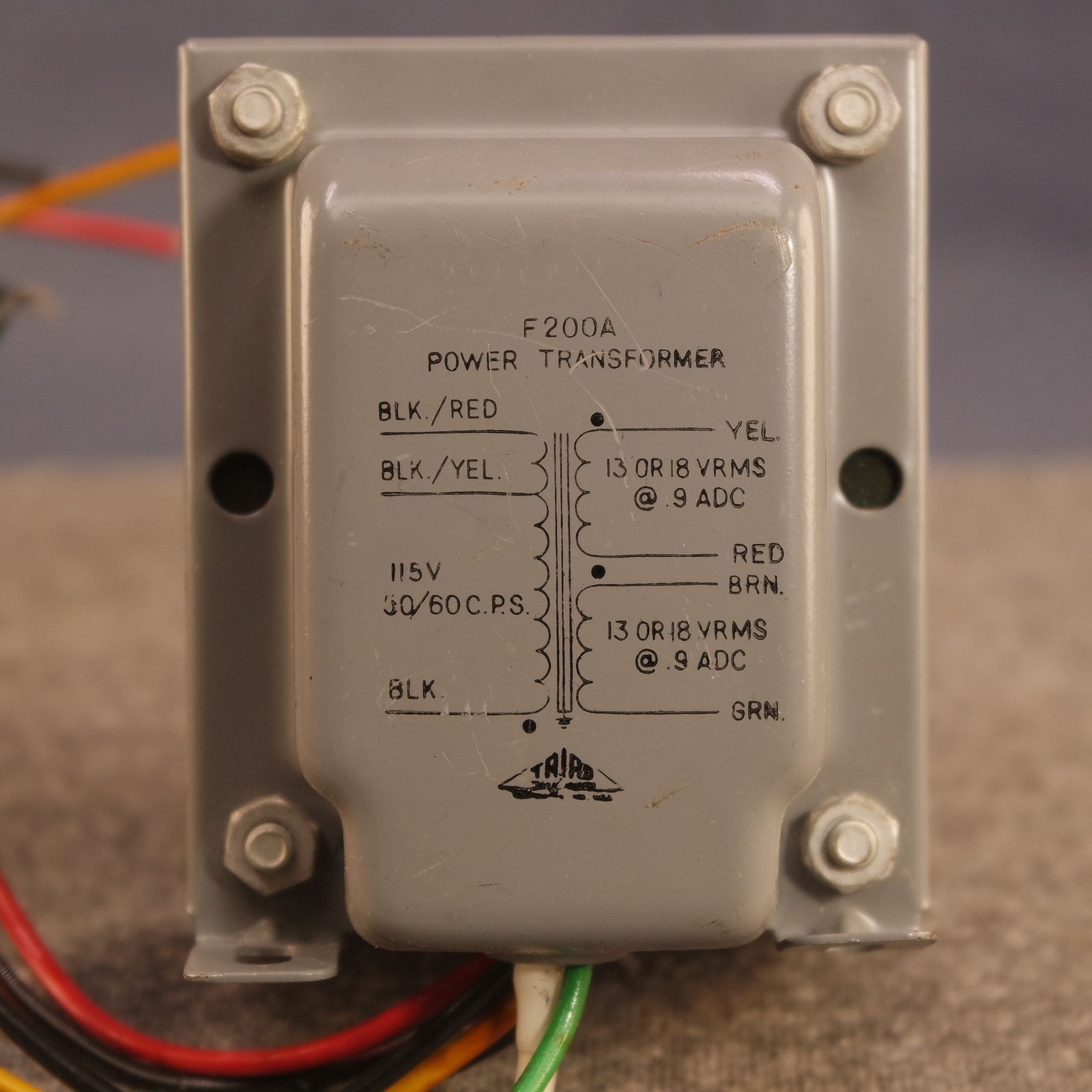 Triad Power Transformer 115V Primary Dual 13 or 18 Volt @ .9 Amp Secondaries