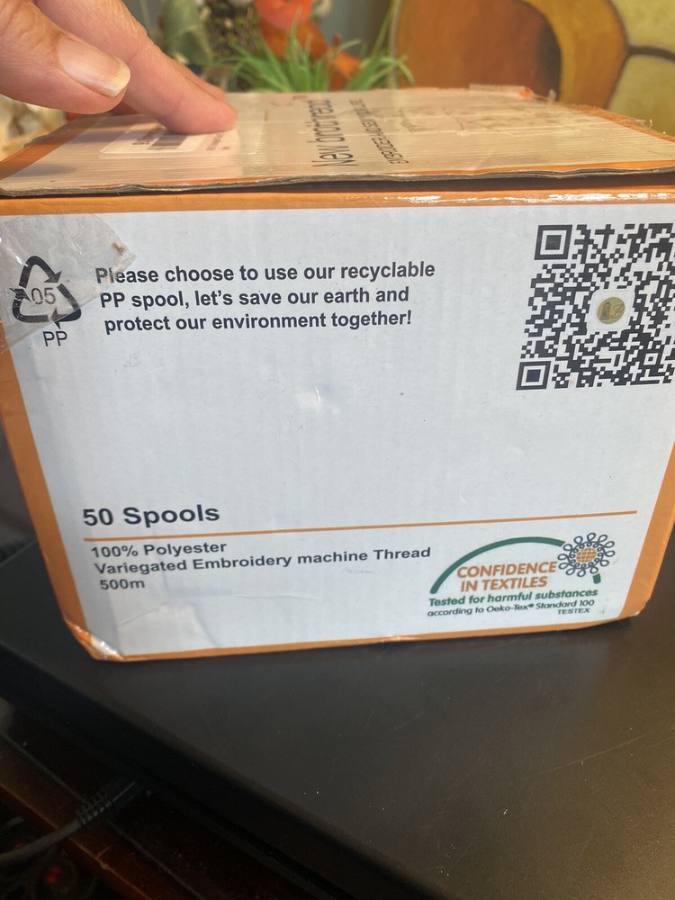 NEW Brothread Embroidery Machine Thread Kit 50 Colors Spools 500M Each