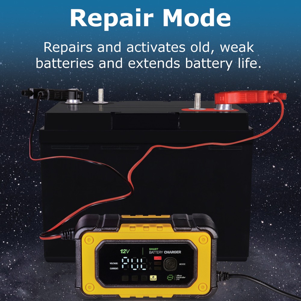 Mighty Max 12V 7Amp Battery Smart Charger Maintainer for Emergency Exit Lighting