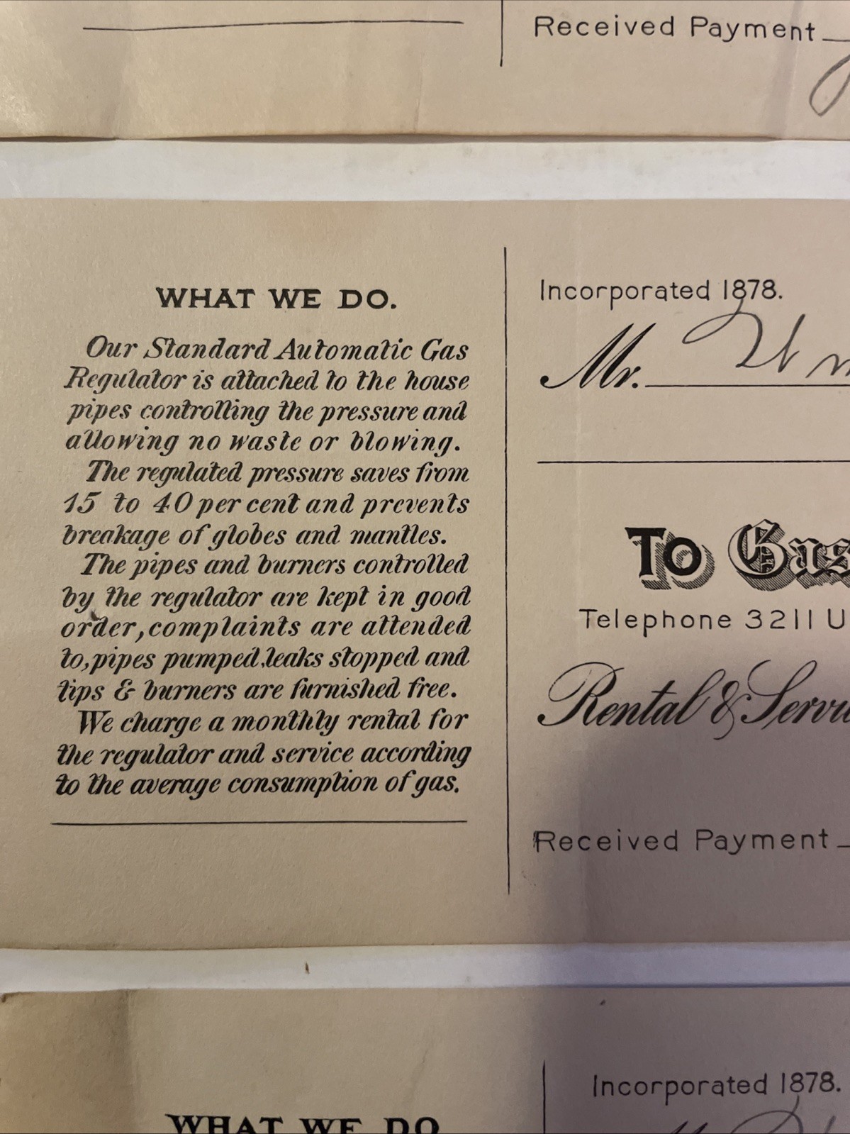(3) 1909 Providence Rhode Island Gas Consumers Association 75 Westminster St Rec
