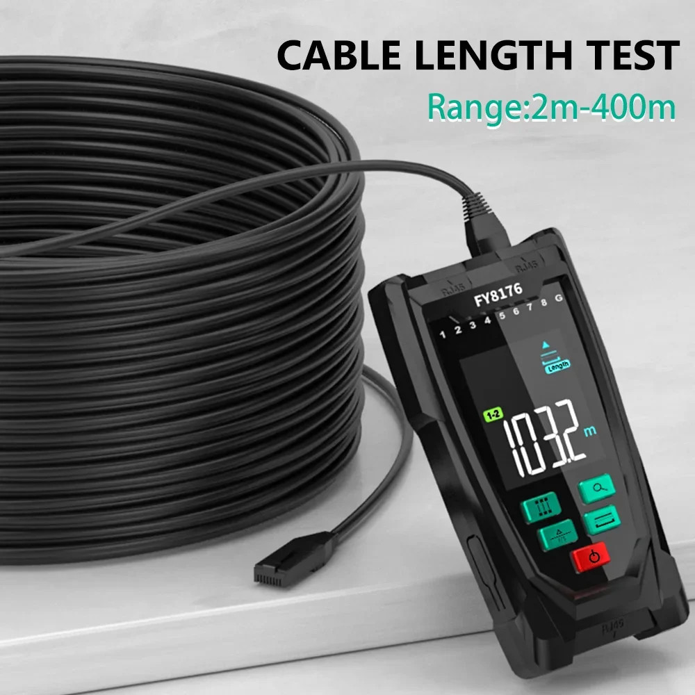 Cable Tester LCD Digital Network Line Finder Wire Tracker PoE Checker Wire Meter