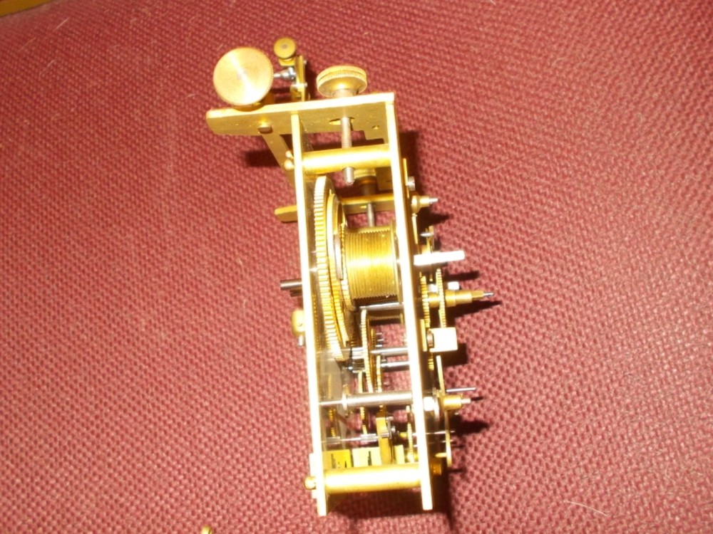 ANTIQUE LENZKIRCH VIENNA WEIGHT DRIVEN SECOND BIT WALL CLOCK MOVEMENT