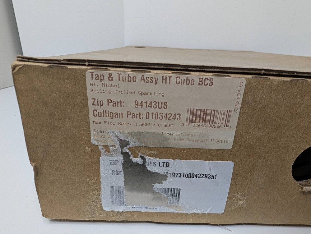 ZipWater 01034243 Tap Cube BCS - Nickel