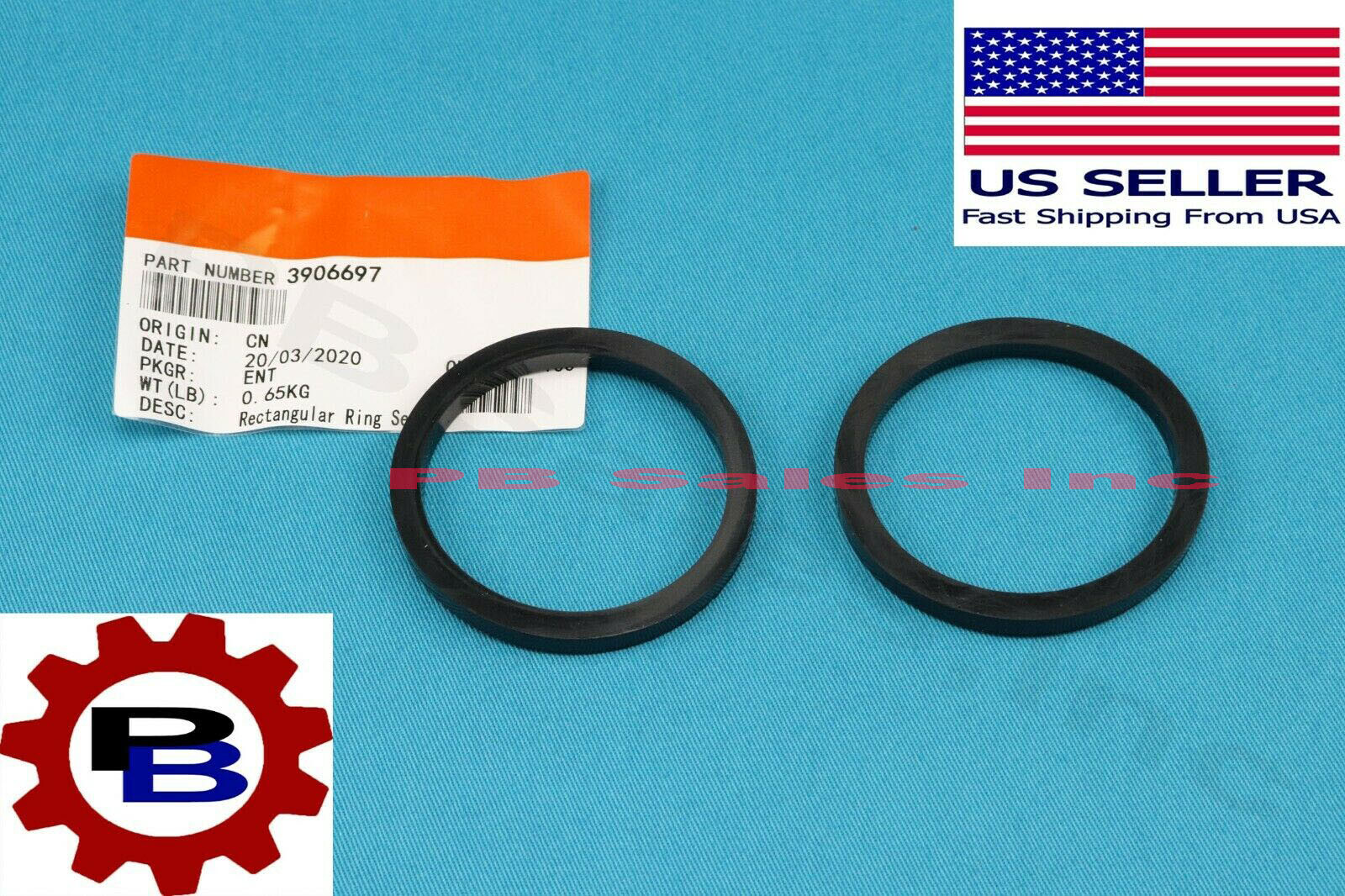 Water inlet connection Rubber O Ring Qty 2 # 3906697 for Dodge Cummins