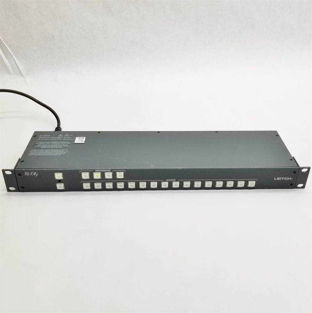 Leitch RCP-16X4P Programmable 16x4 Crosspoint Pushbutton Panel Rackmount Remote