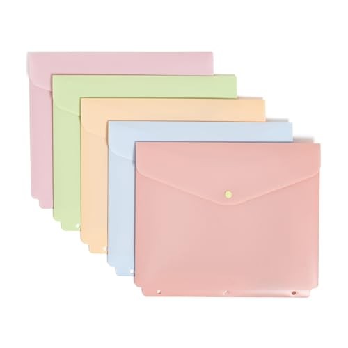 Binder Pocket, 5 Pack Super Heavyweight Poly Binder Document Holder for 3