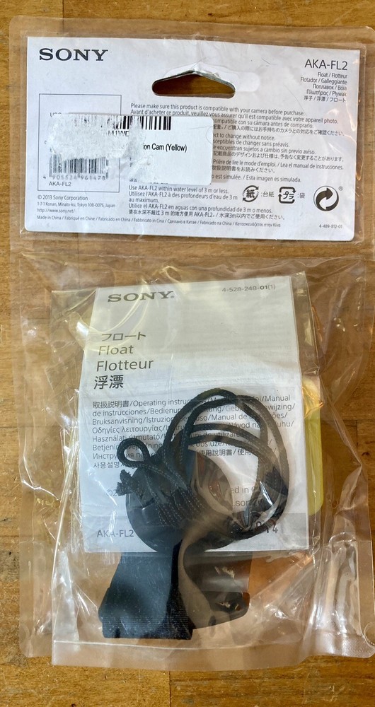Sony Floatation Attachment Band for Camera AKA-FL2 Float Yellow