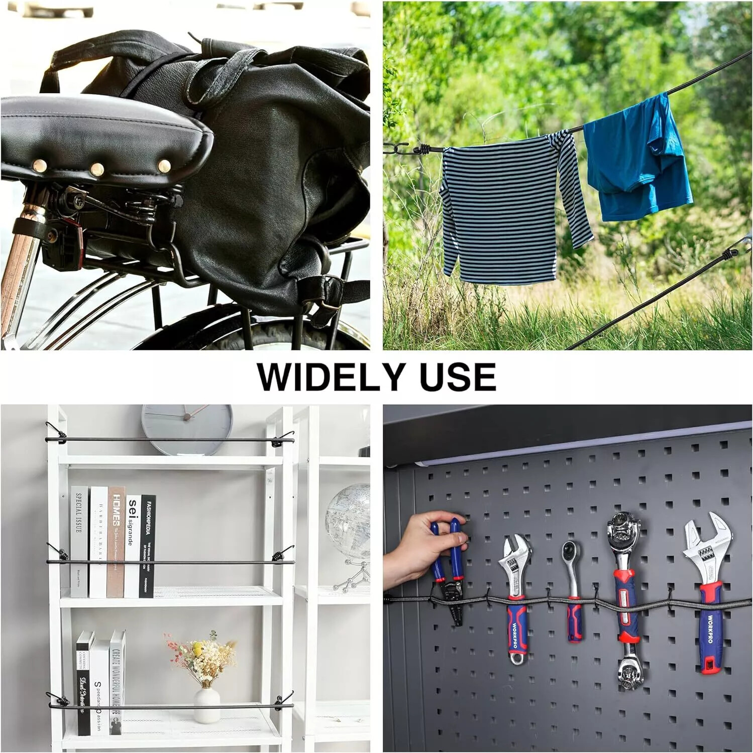 8mm HEAVY DUTY BLACK MARINE GRADE BUNGEE CORD Tarp Tie Down Strap 12-20-24-30-40