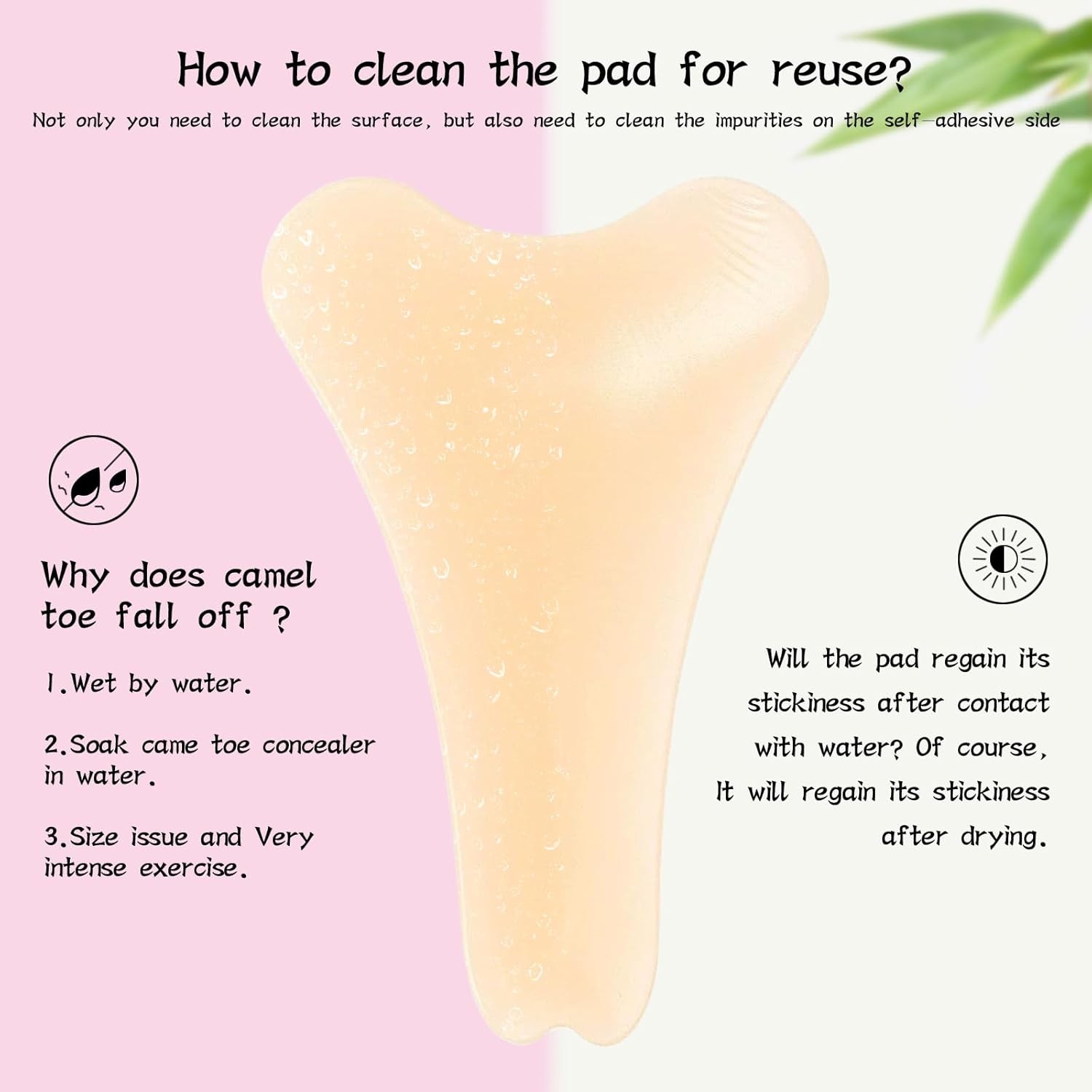 3-Pack Camel Toe Concealer for Women, Reusable Silicone Cameltoe Cover for Leggi