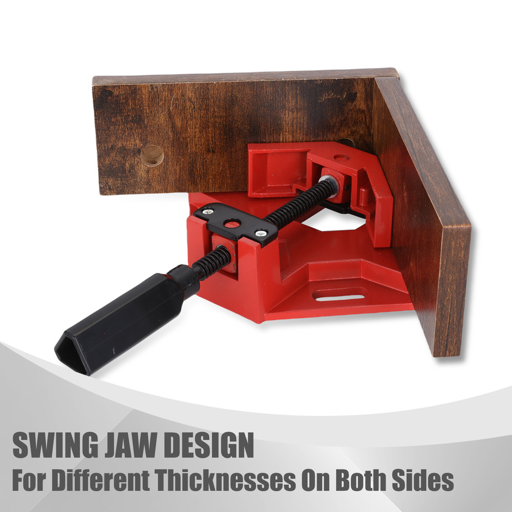 Heavy Iron Single Handle 90 Degree Corner Clamp Woodworking Right Angle Tool