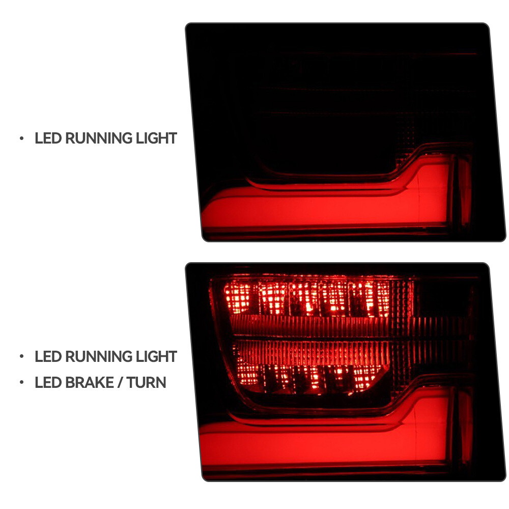 For 2018-2021 Chevy Traverse Full LED Tail Lights Black Outer Left+Right Pair