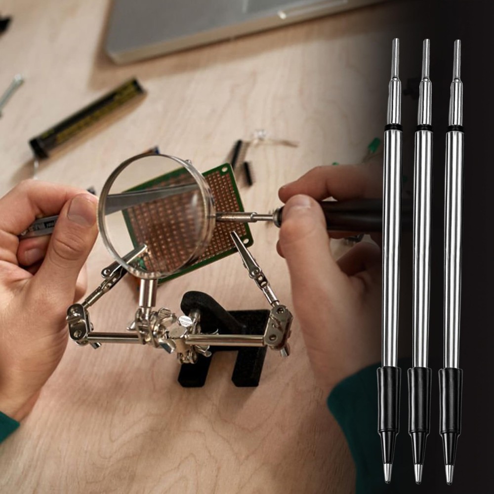 3PCS C210 (Type B) Soldering Iron Tips, USB Round Tip 5V...