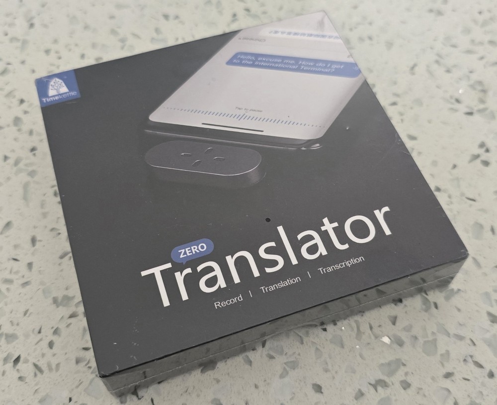 Timekettle Zero Translator Device for iPhone IOS/Android - Black - NEW