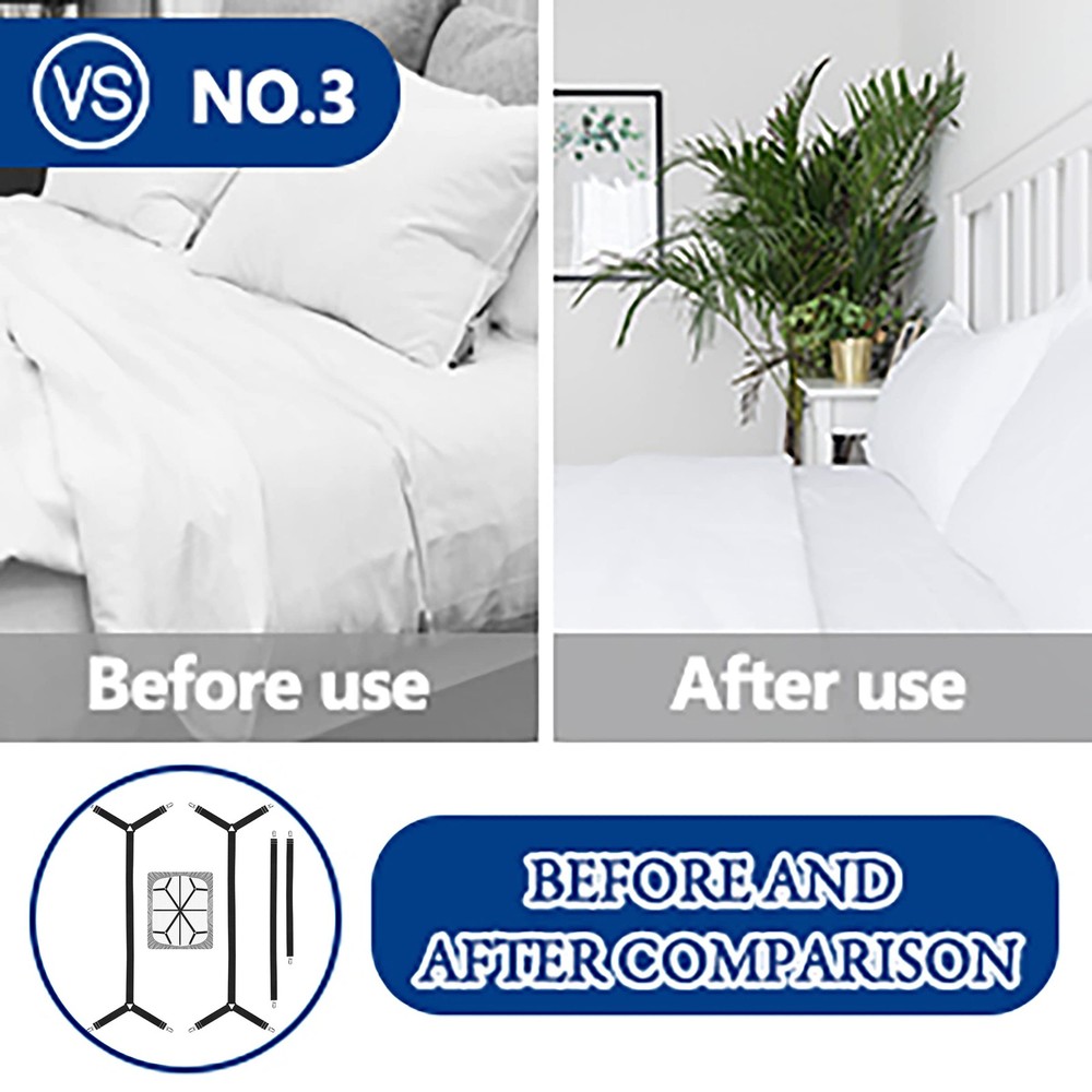 Bed Sheet Strapsadjustable Elastic Sheet Fastenerssecure Mattresses Covers Keepe