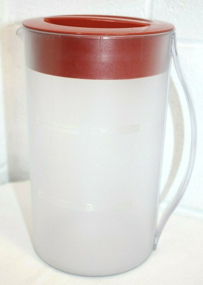 Mr. Coffee TM1 Replacement Pitcher 2 Quart for Iced Tea Pot Maker Red Lid CLEAN