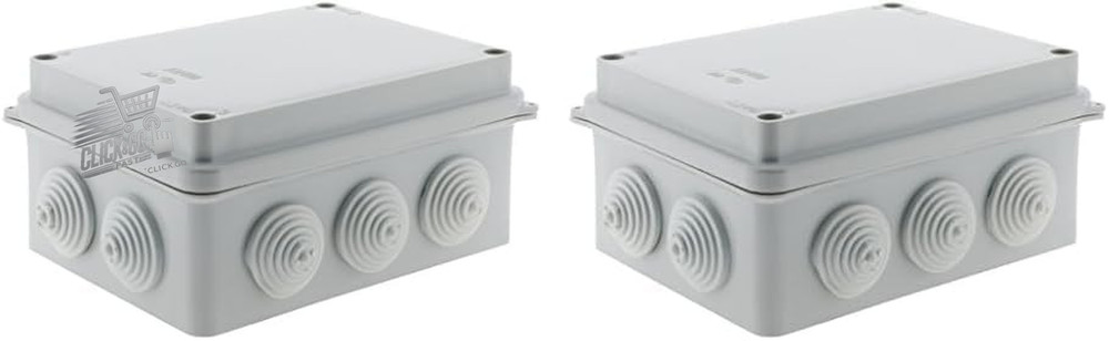 - Waterproof Rectangular Box 150 X 110 X 70mm - Grey - IP54 - 1/4 Screws