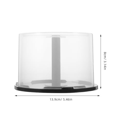 CD/DVD Cake Box Spindle, 2Pack Empty DVD Storage Bucket Clear CD Holder CD