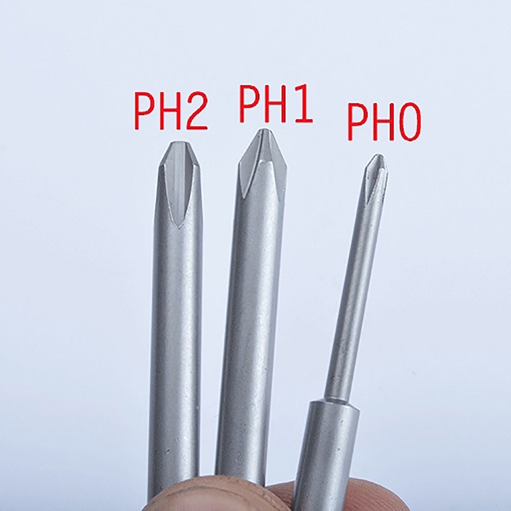 10x PH00-2 Phillips Head Screwdriver Bits High Torque Insert Driver Round Shank