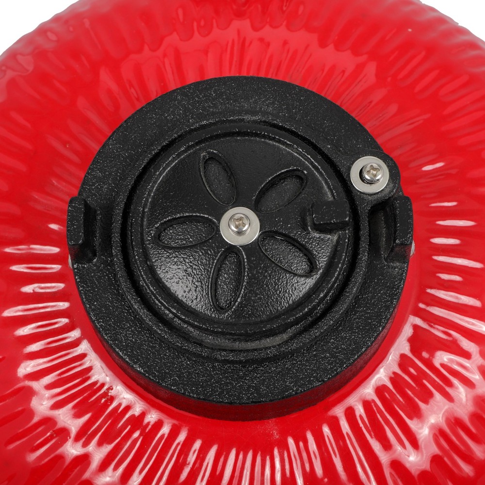 13in Round Ceramic Charcoal Grill Orange