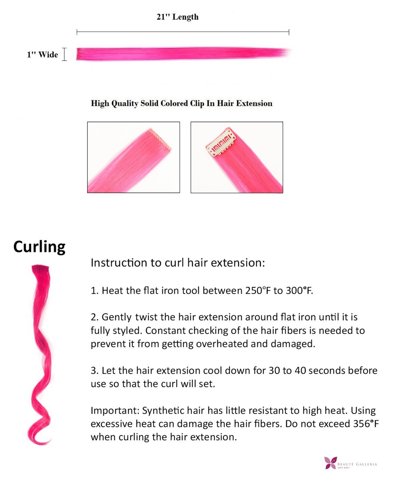 11pcs Single Color 21" Straight Party Clip In Synthetic Hair Extensions Cosplay