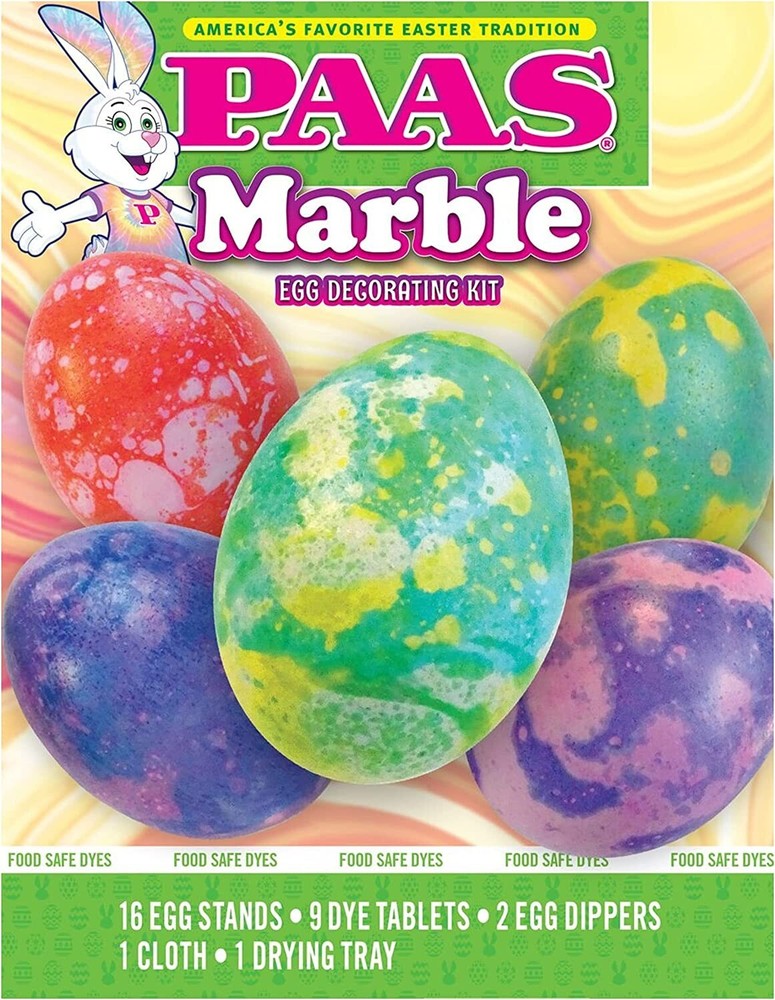 PAAS Marble Easter Egg Decorating Kit ~ Holds 12 Eggs At Once