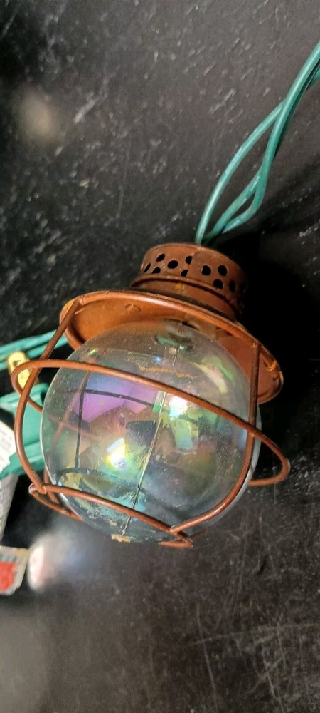 Copper Tone Caged Garden Light Strand 10 Lights